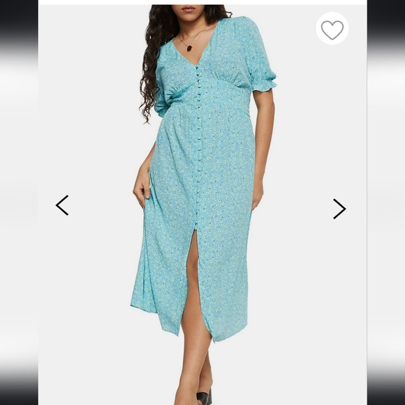 Mango Floral Midi dress Size Large - Picture 7 of 10